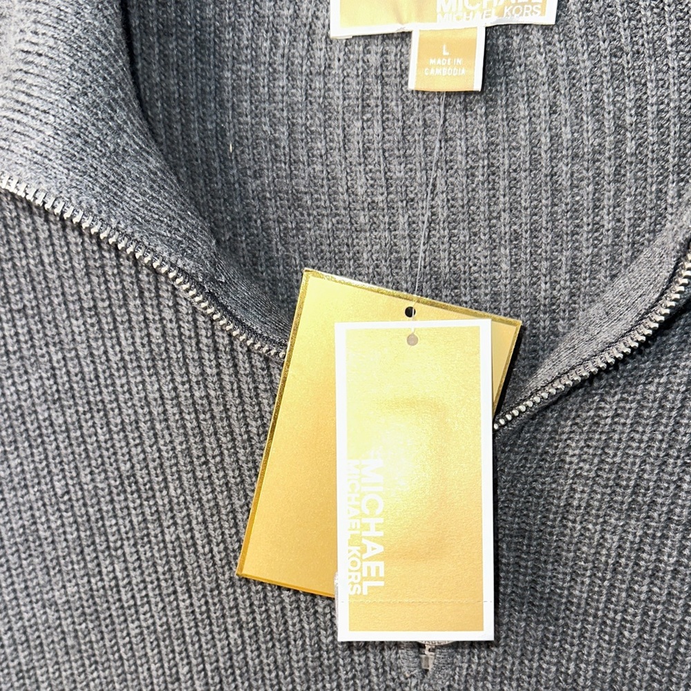 MICHAEL Michael Kors Charcoal Cowl Neck Sweater - Picture 3 of 7